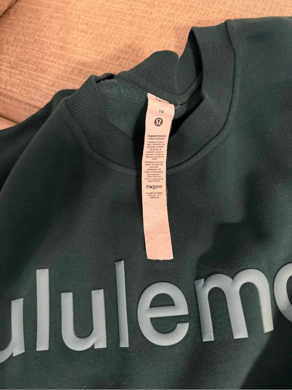 Lululemon Crewneck Sweatshirt in Deep Teal